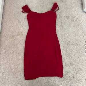 Reformation Red Midi Dress
